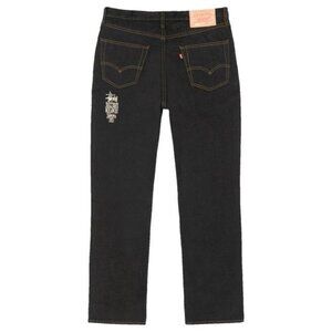 Stussy x Levi’s Crispy Rinse 568 Stay Loose Denim Jeans Black/Brown 32/30